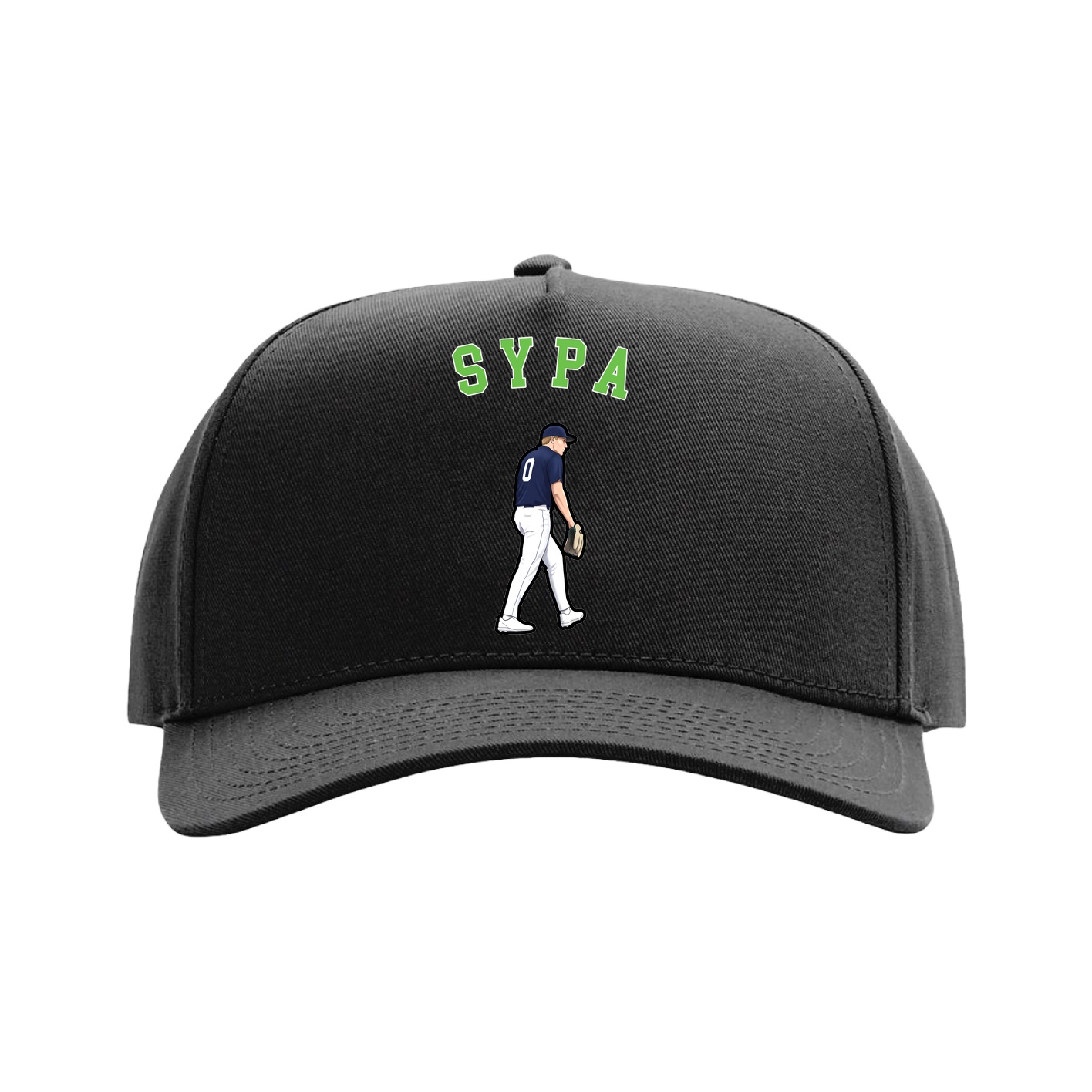 Full Fabric Five-Panel Champ Cap — Shirsey Arch in Black