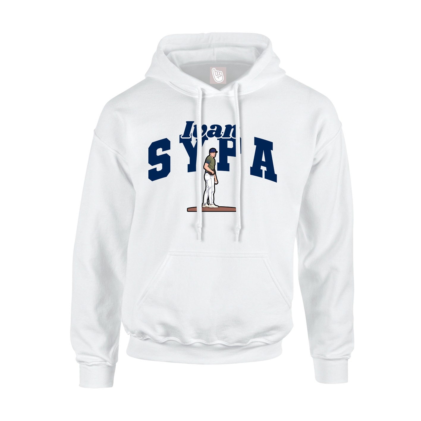 Youth Hoodie — Signature Arch in White