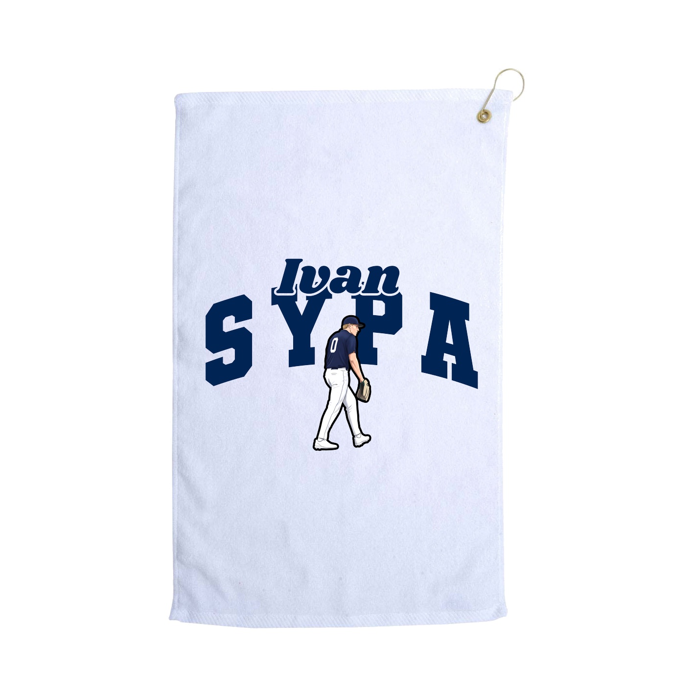 Golf Towel — Signature Arch in White