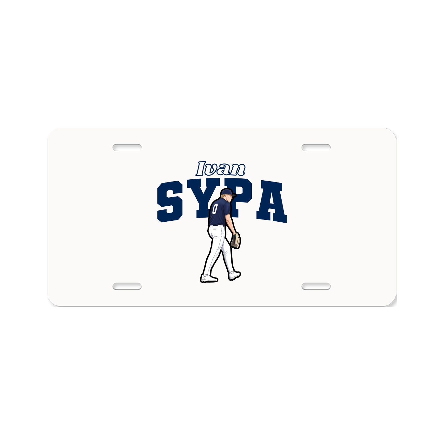 License Plate — Name Arch in Classic
