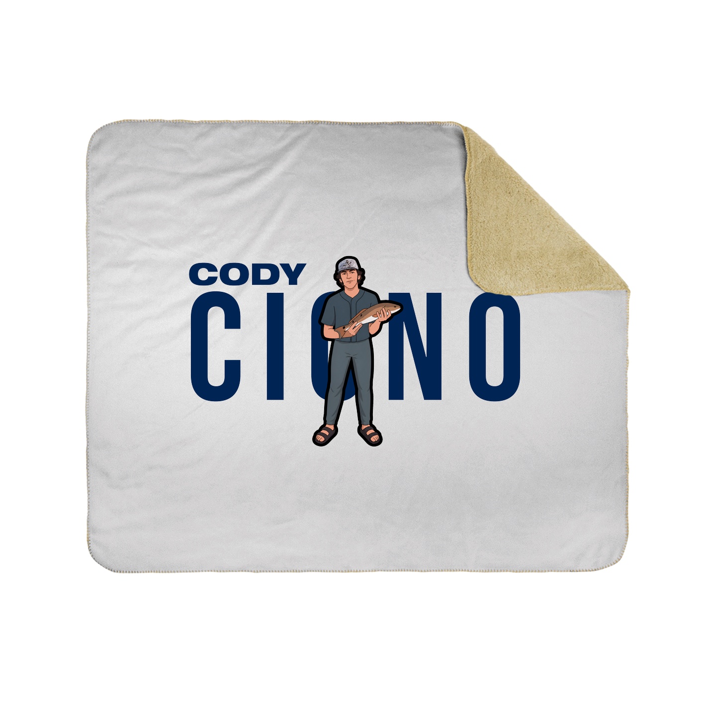 Throw Blanket — Player Name in White