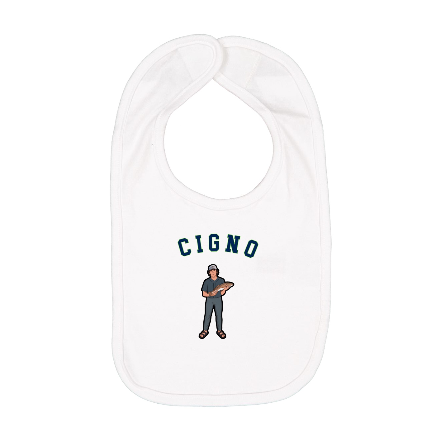 Infant Bib — Shirsey Arch in White