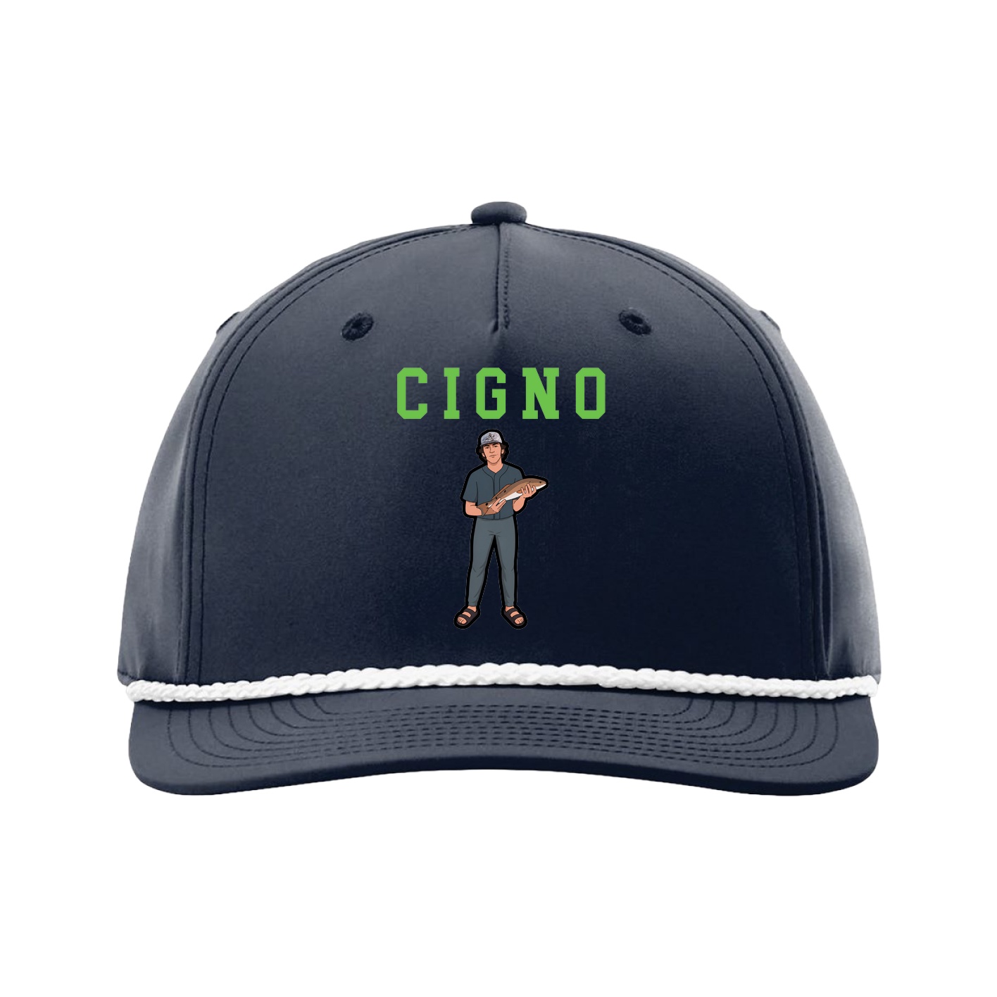 Five-Panel Classic Rope Cap — Shirsey in Navy