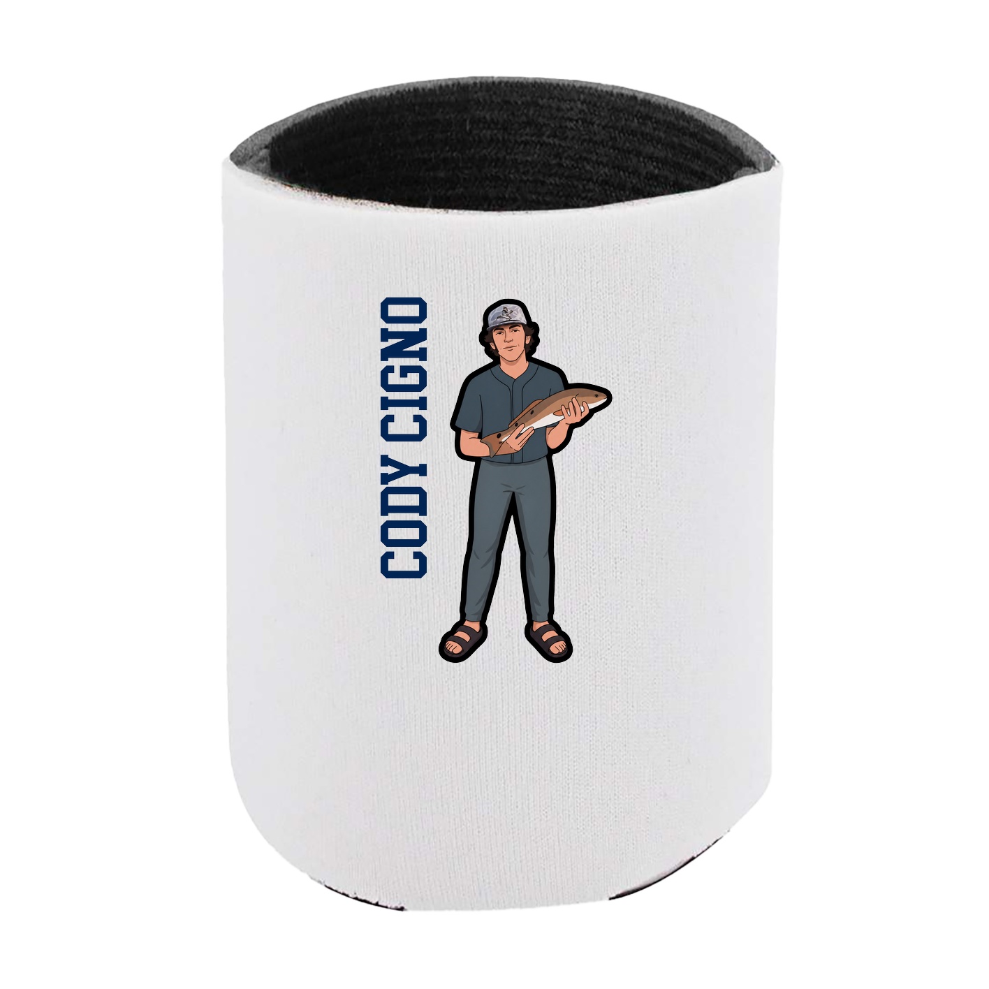 Can Holder — Name Vertical in White