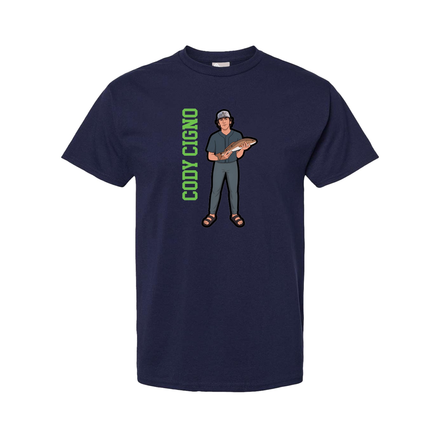Youth Tee — Name Vertical in Navy