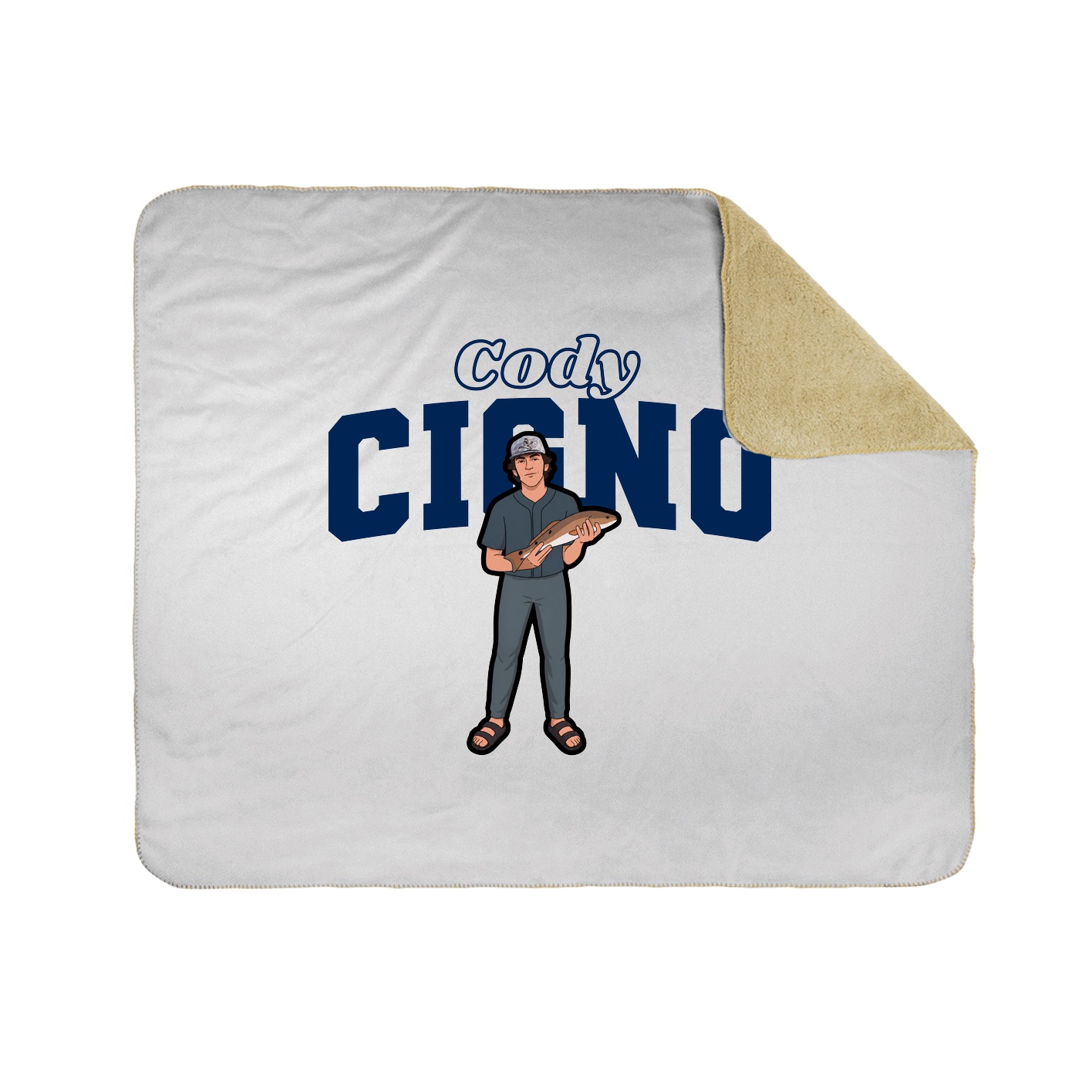 Throw Blanket — Name Arch in White