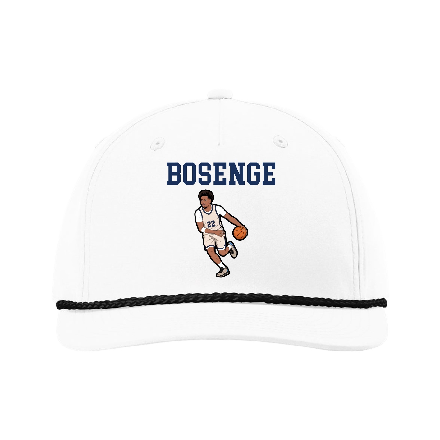 Five-Panel Classic Rope Cap — Shirsey in White