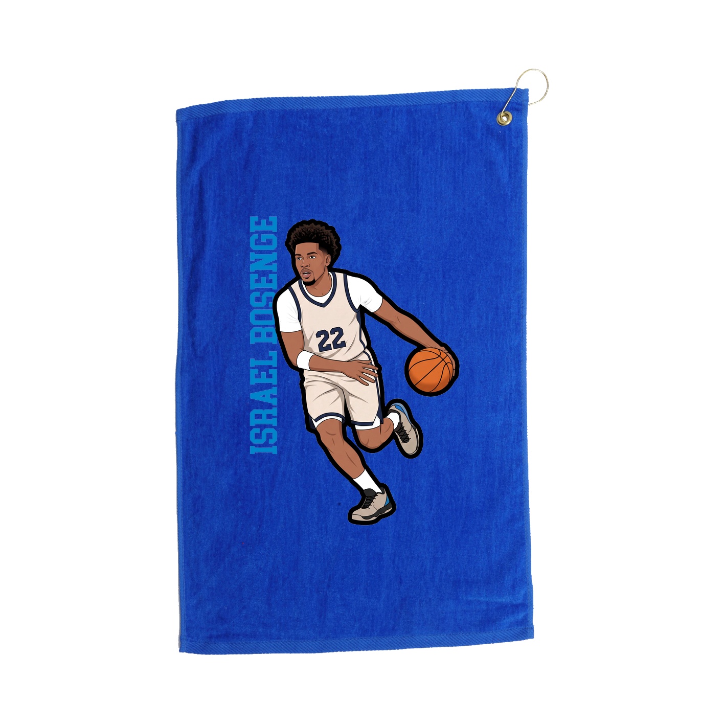 Golf Towel — Name Vertical in Royal