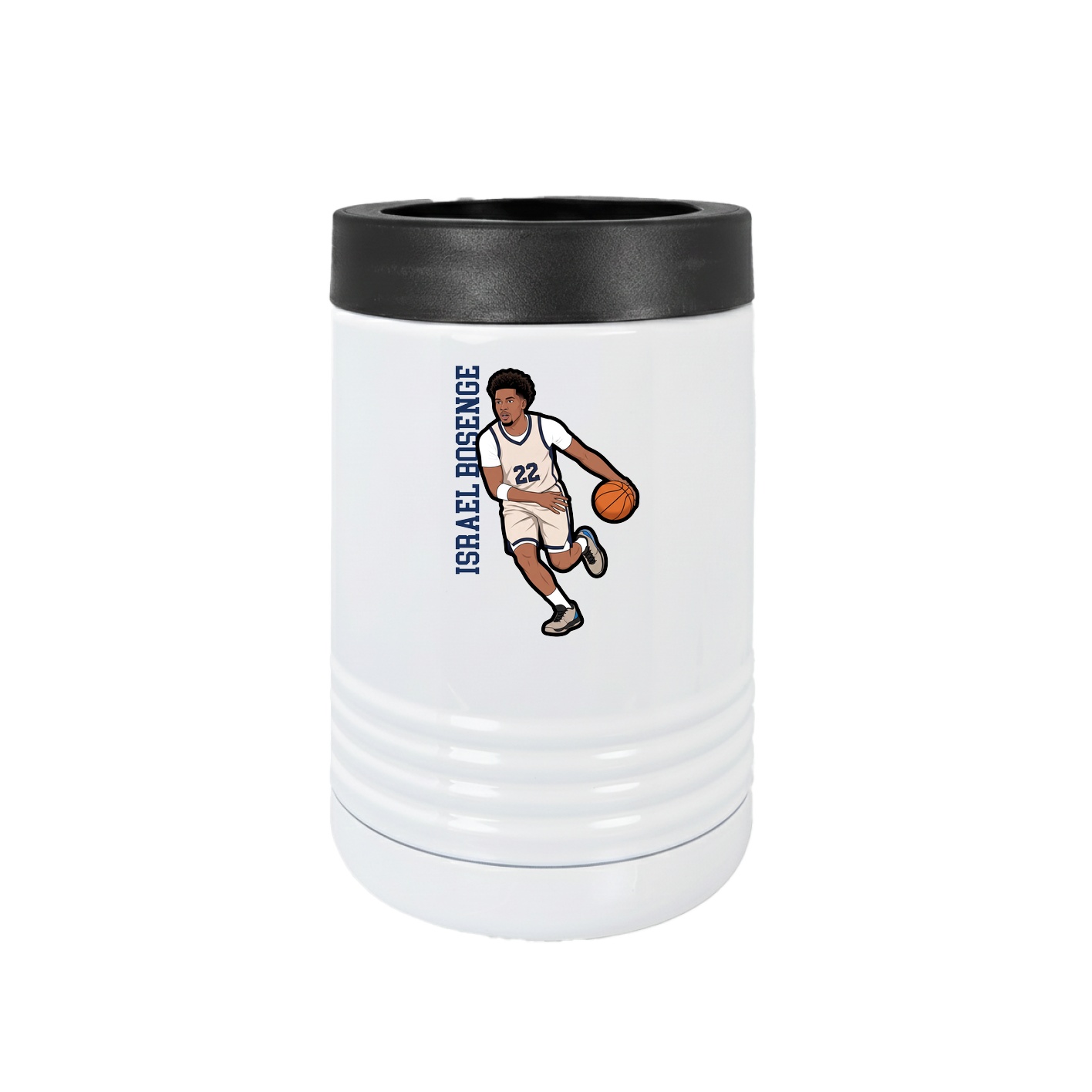 Beverage Holder — Name Vertical in White