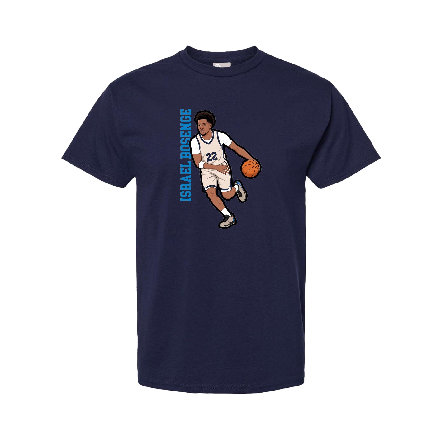 Tee — Name Vertical in Navy