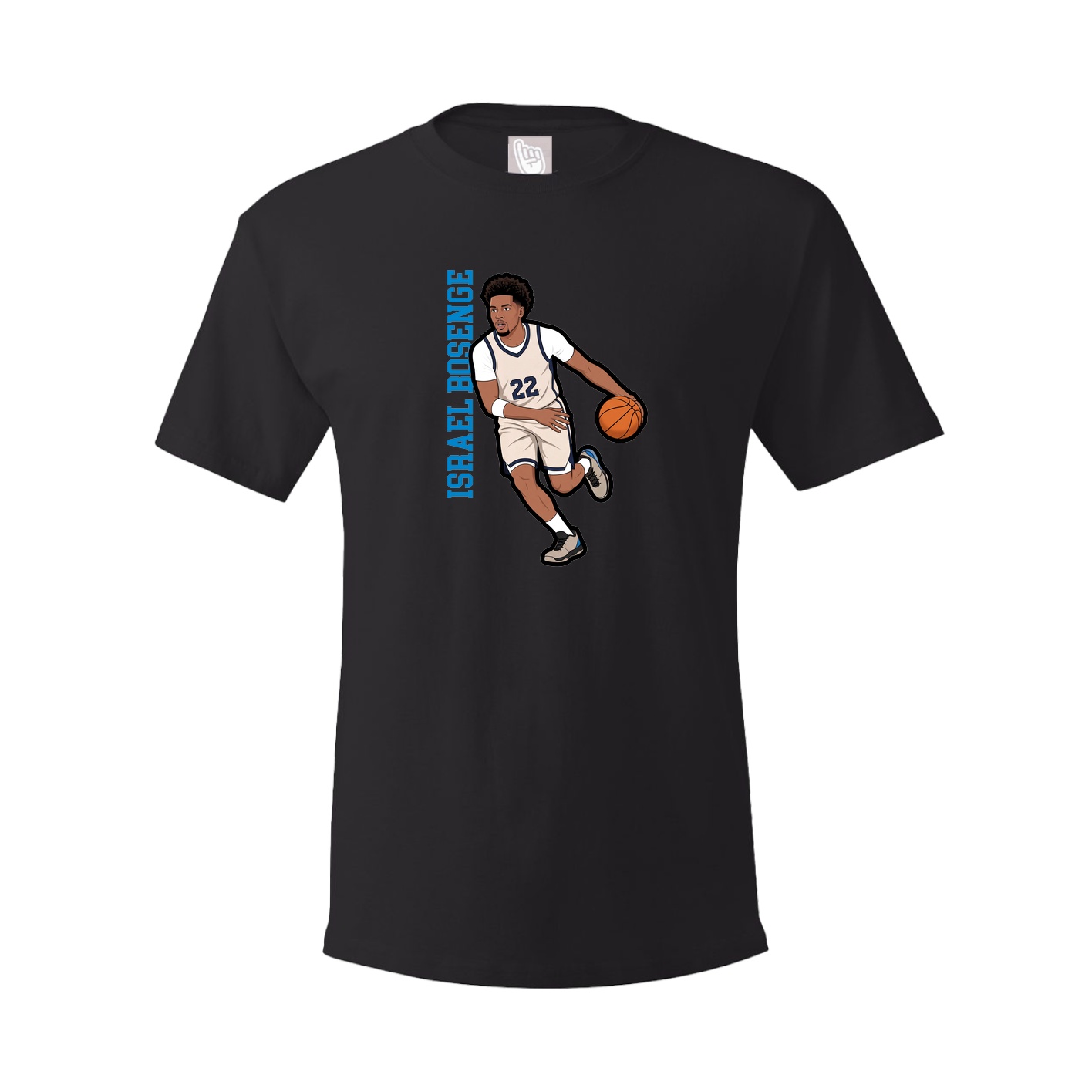 Youth Tee — Name Vertical in Black