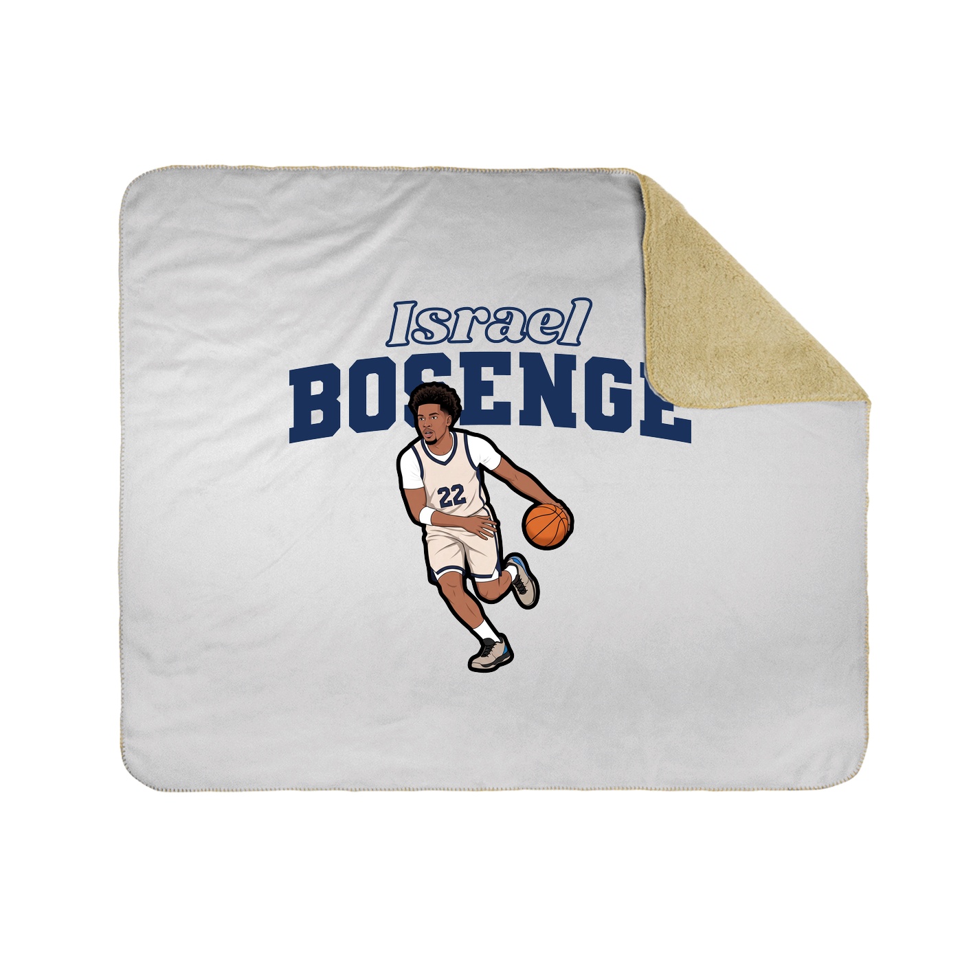 Throw Blanket — Name Arch in White