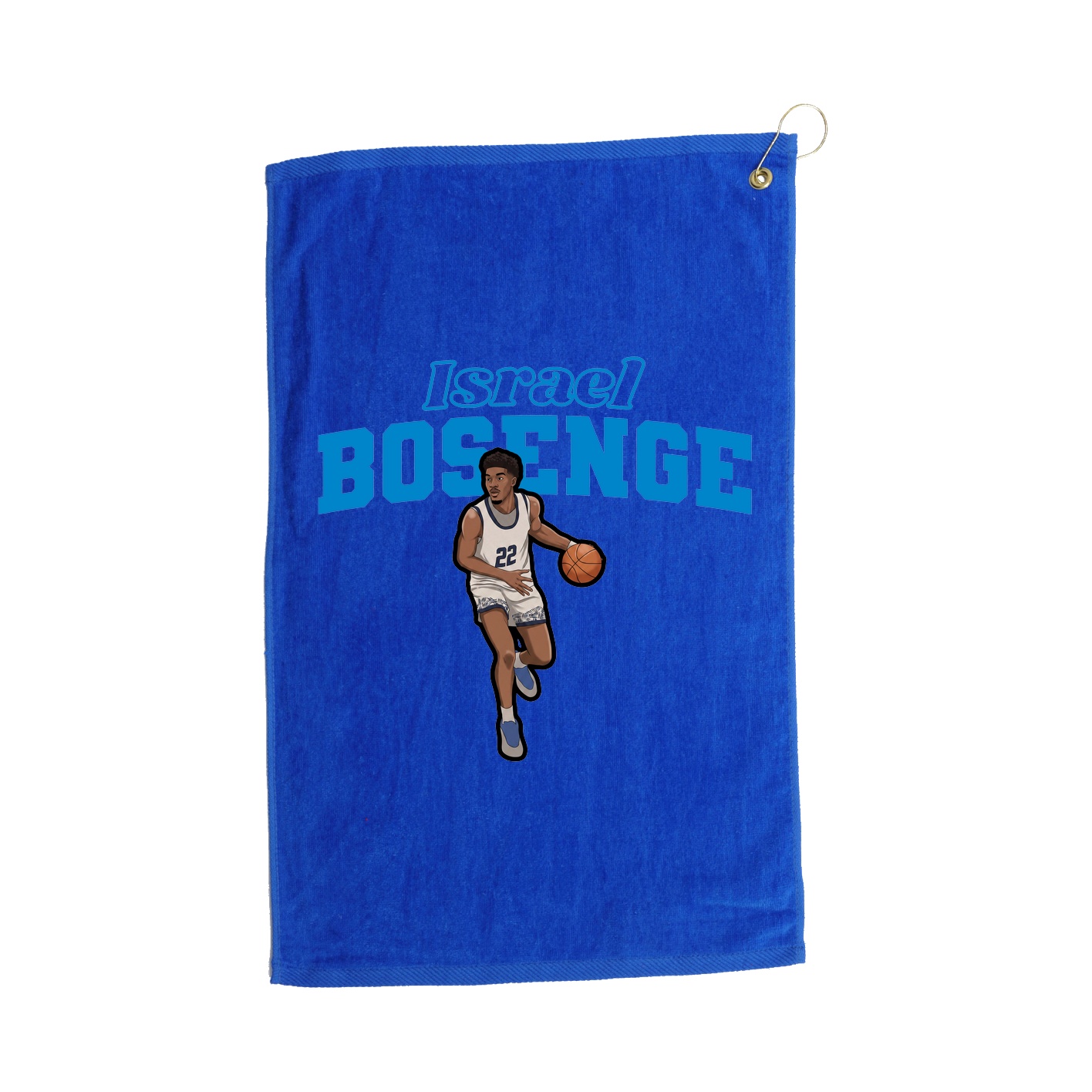 Golf Towel — Name Arch in Royal