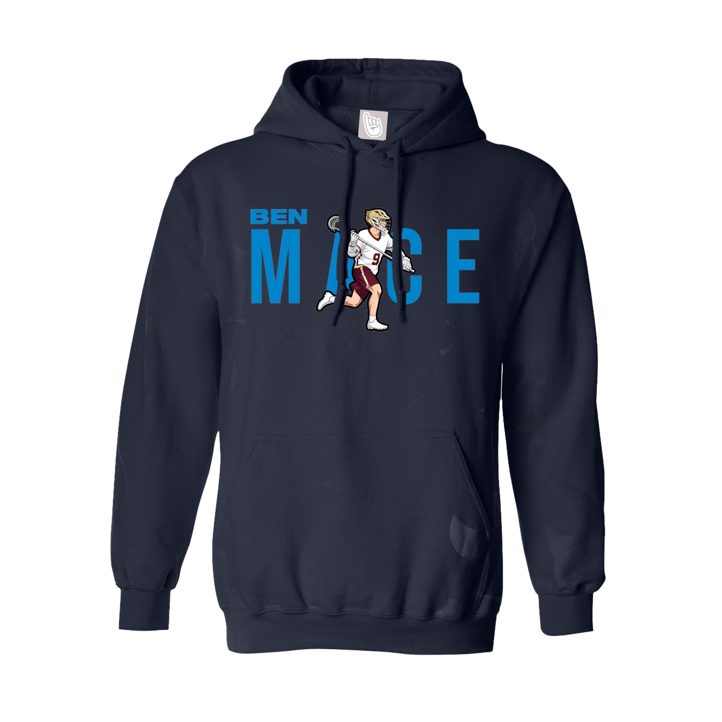 Youth Hoodie — Player Name in Navy