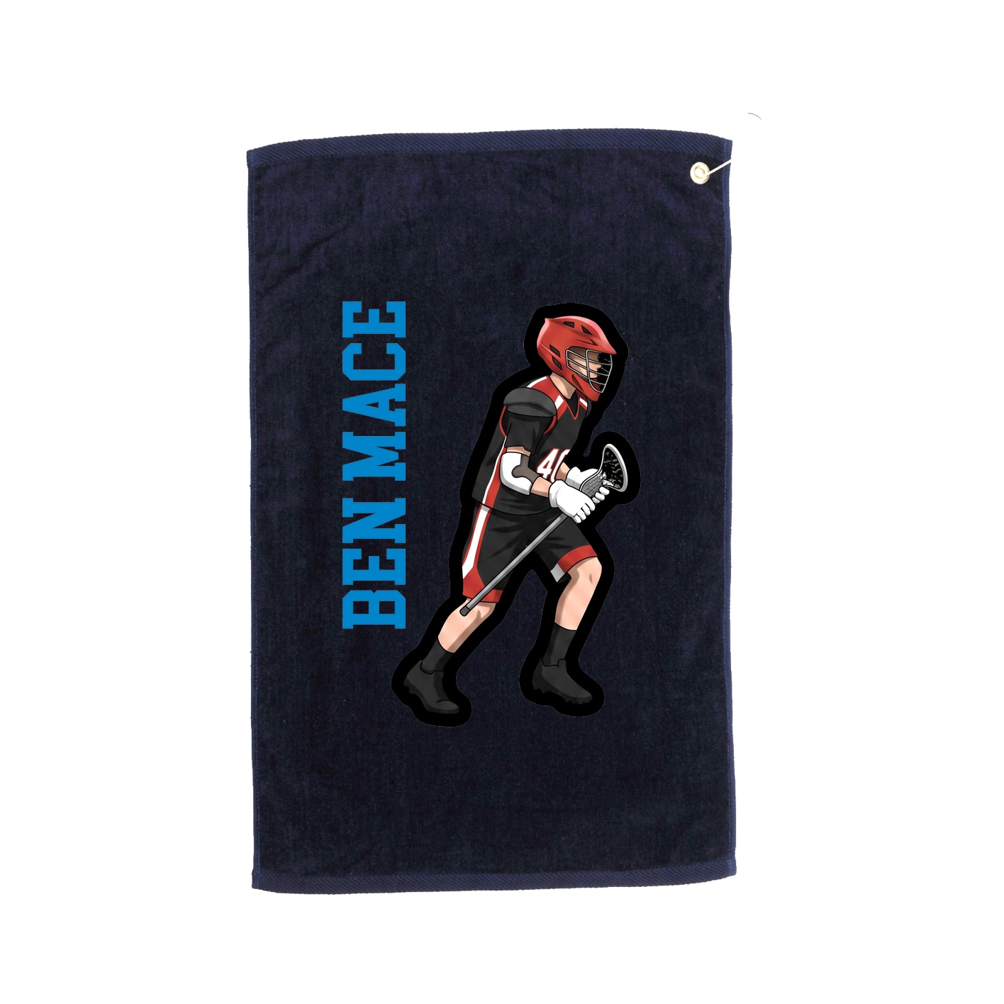 Golf Towel — Name Vertical in Navy