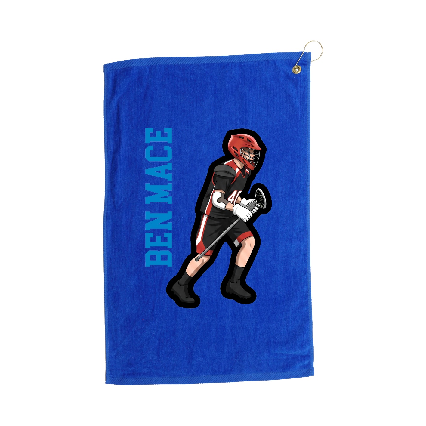 Golf Towel — Name Vertical in Royal