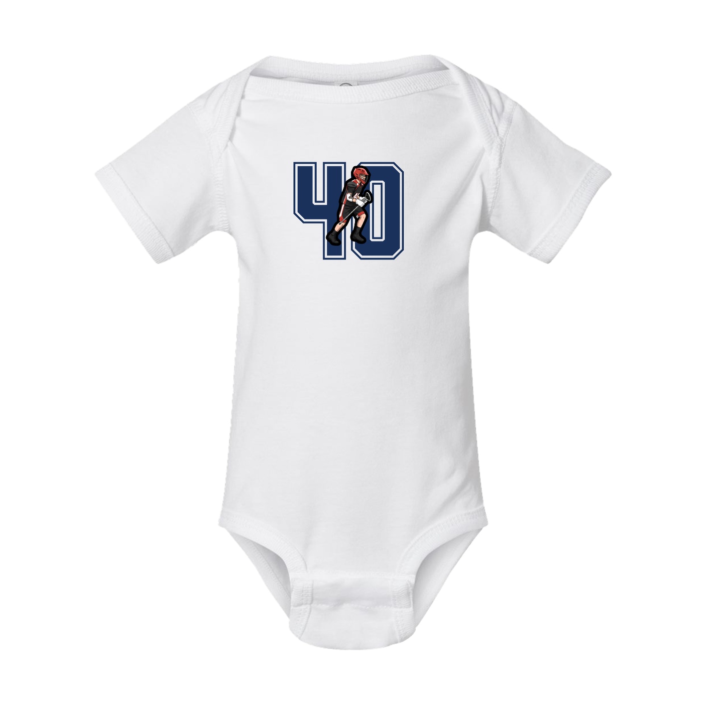 Baby Onesie — Number in White
