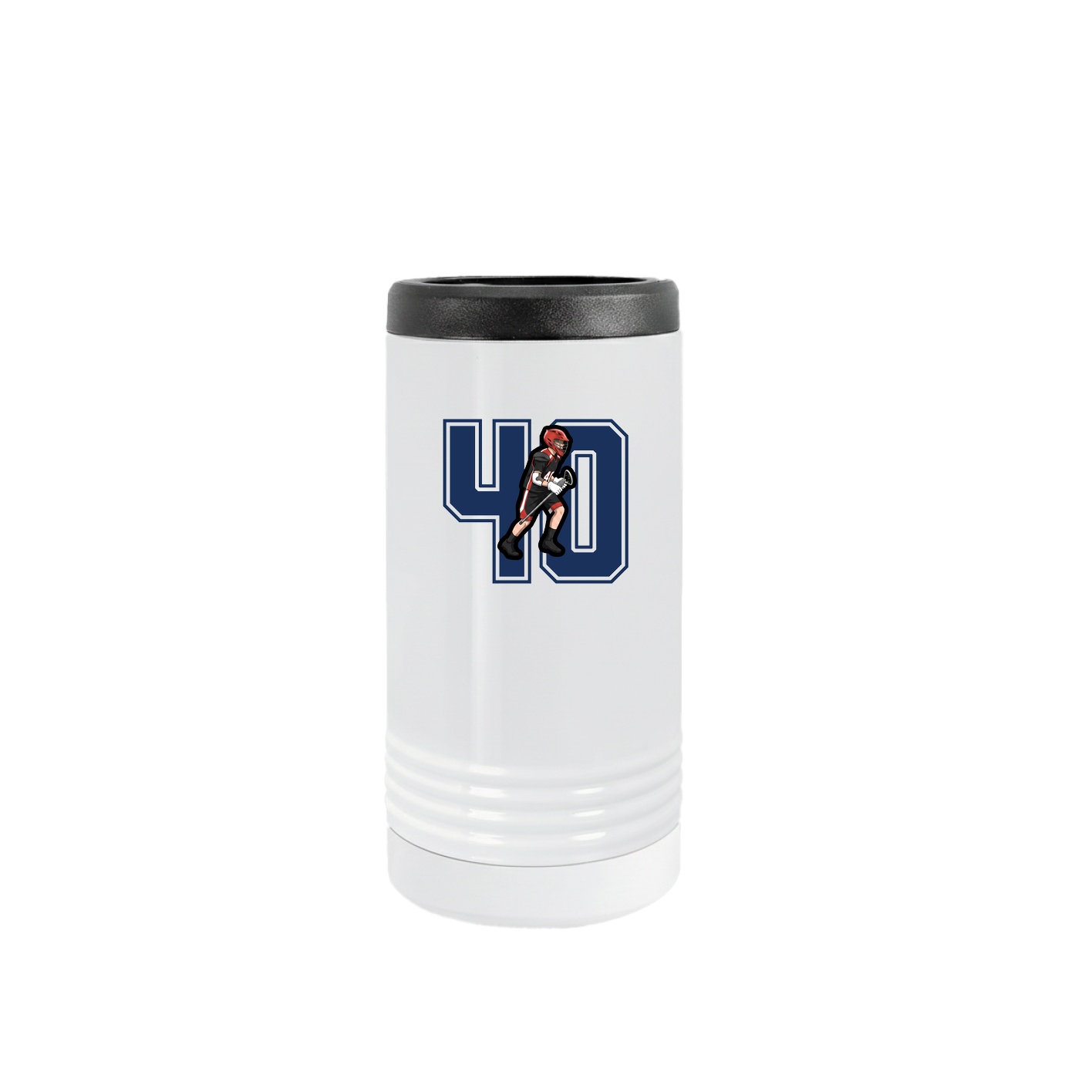 Slim Beverage Holder — Number in White