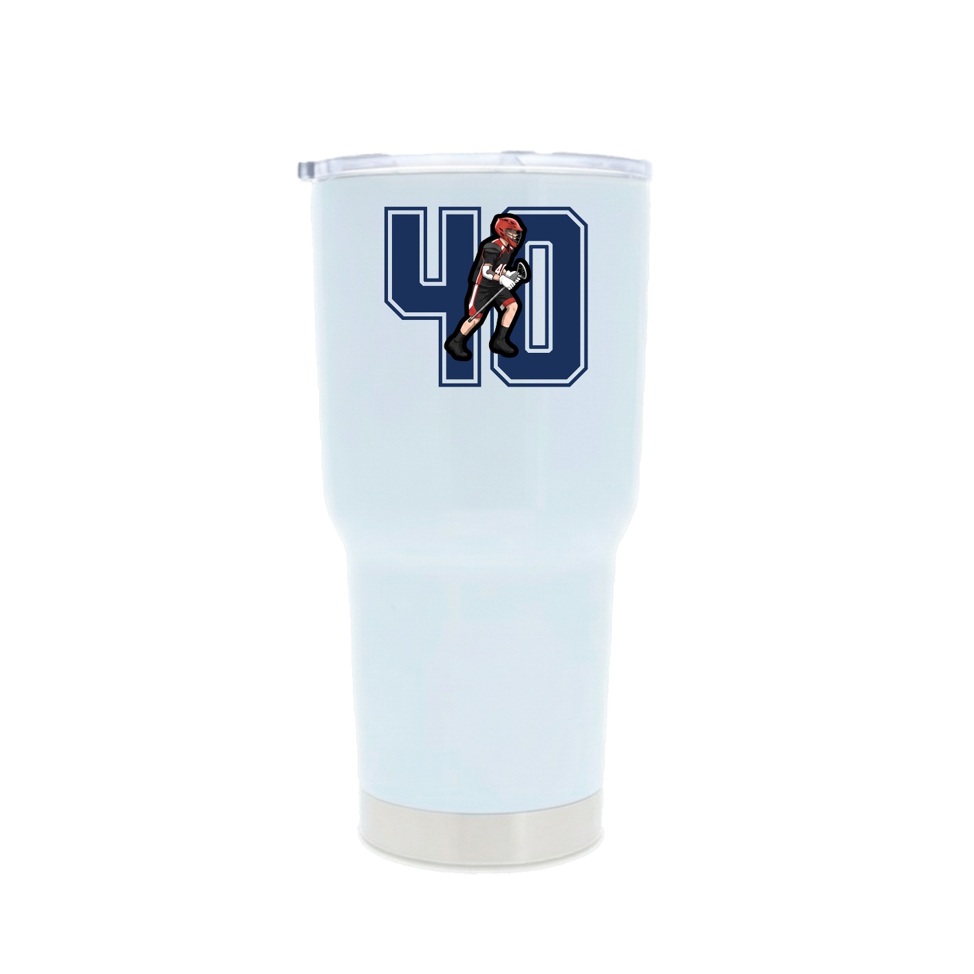 30oz Stainless Steel Tumbler — Number in White