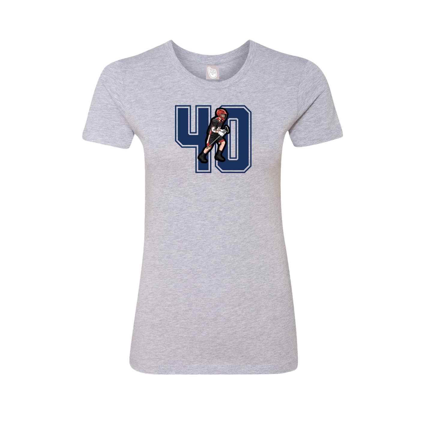 Fitted Women's Tee — Number in Grey
