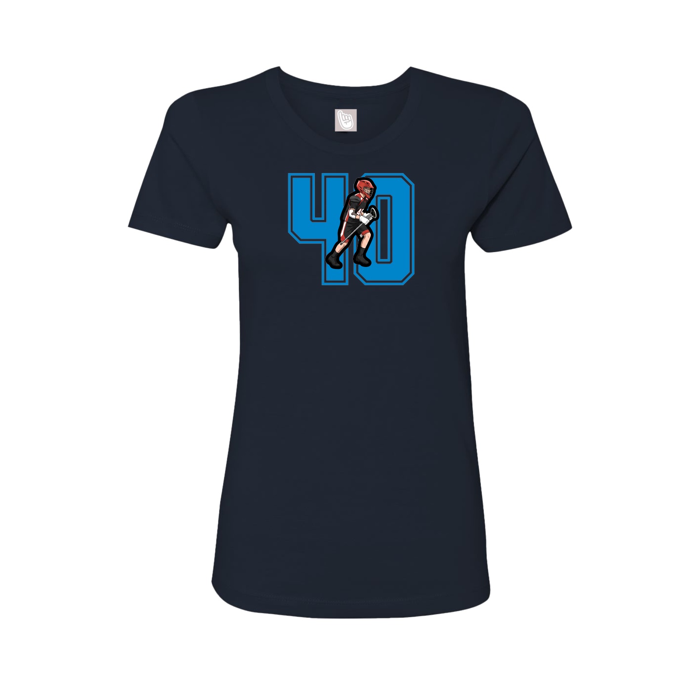 Womens Tee — Number in Navy
