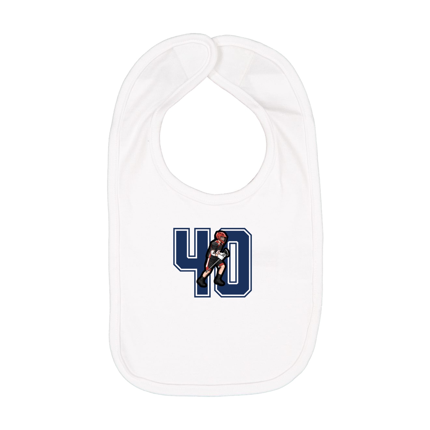Infant Bib — Number in White