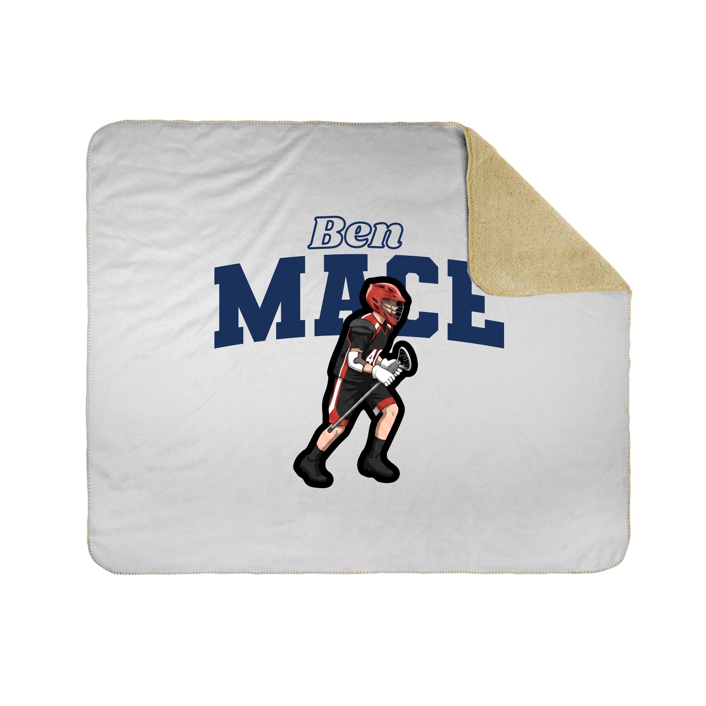 Throw Blanket — Name Arch in White