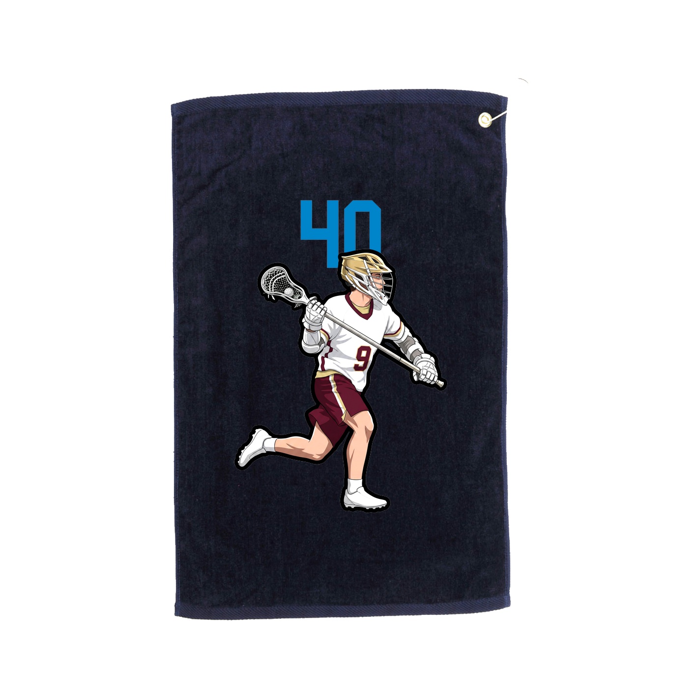 Golf Towel — Number Top in Navy