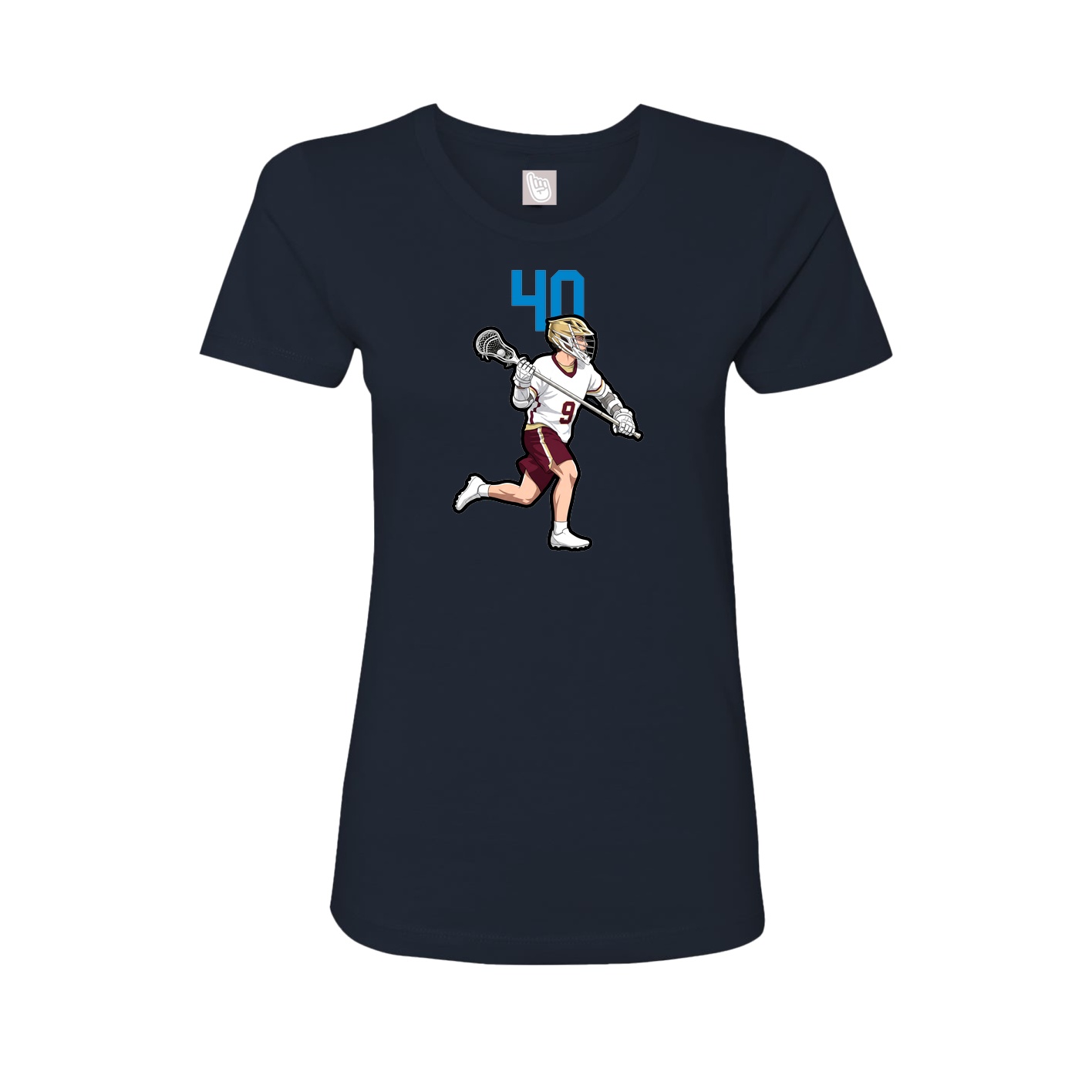 Womens Tee — Number Top in Navy