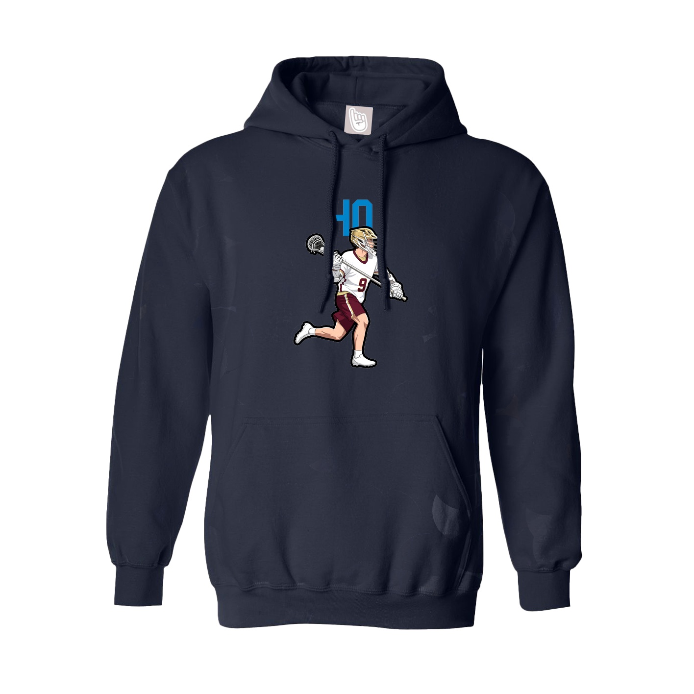 Hoodie — Number Top in Navy