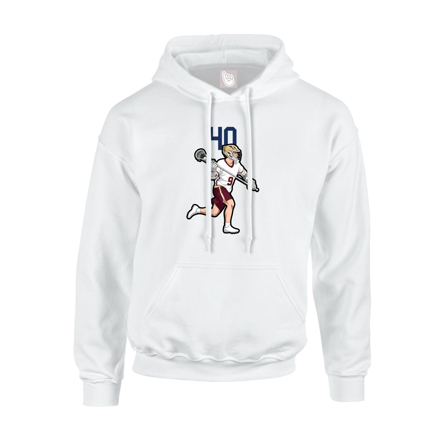 Hoodie — Number Top in White