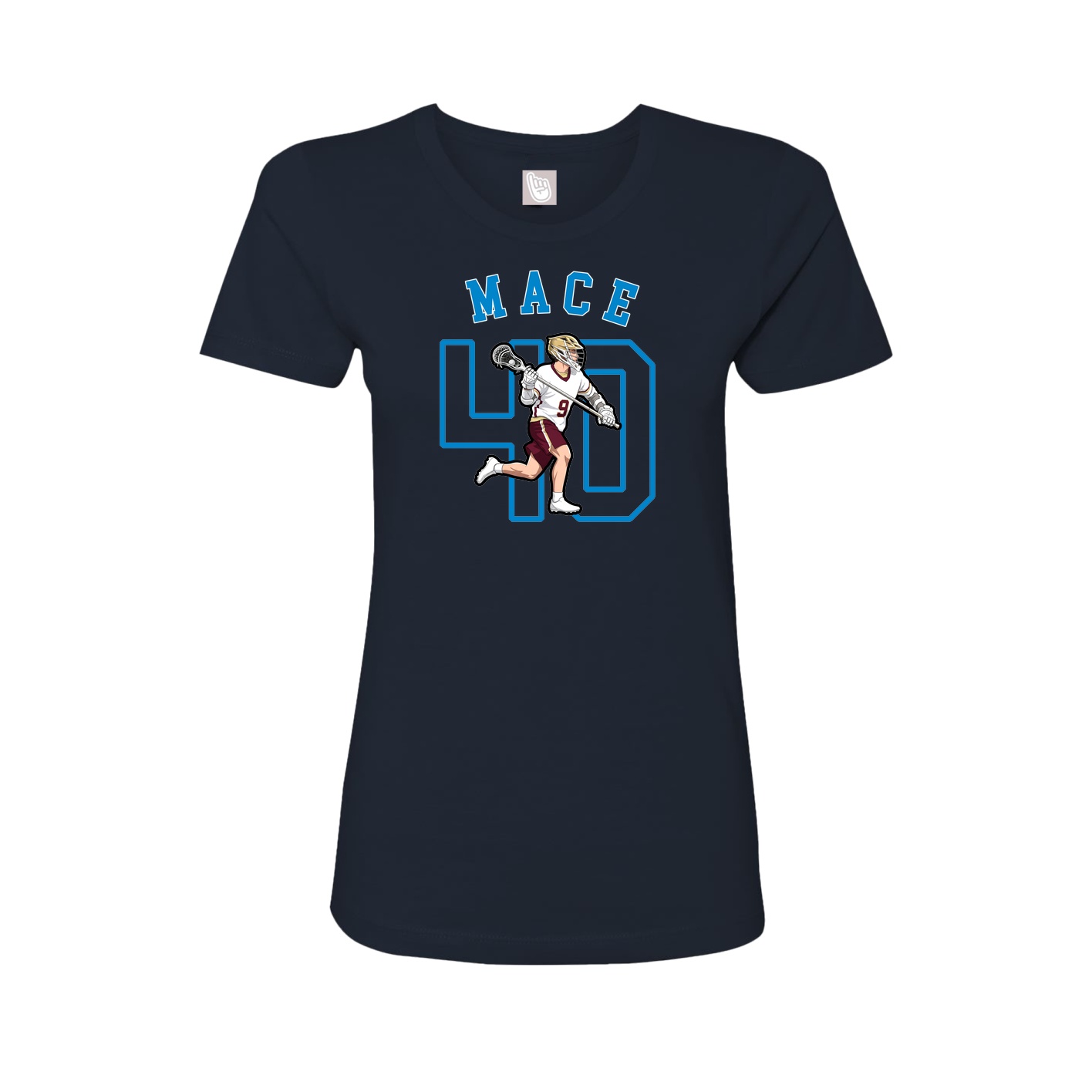 Fitted Women's Tee — Shirsey Arch in Navy