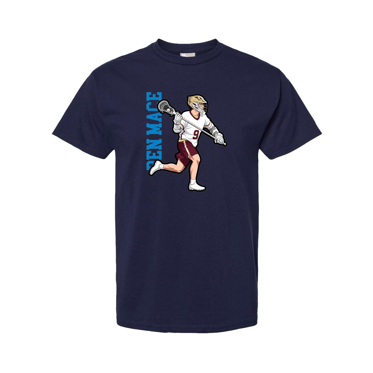 Youth Tee — Name Vertical in Navy