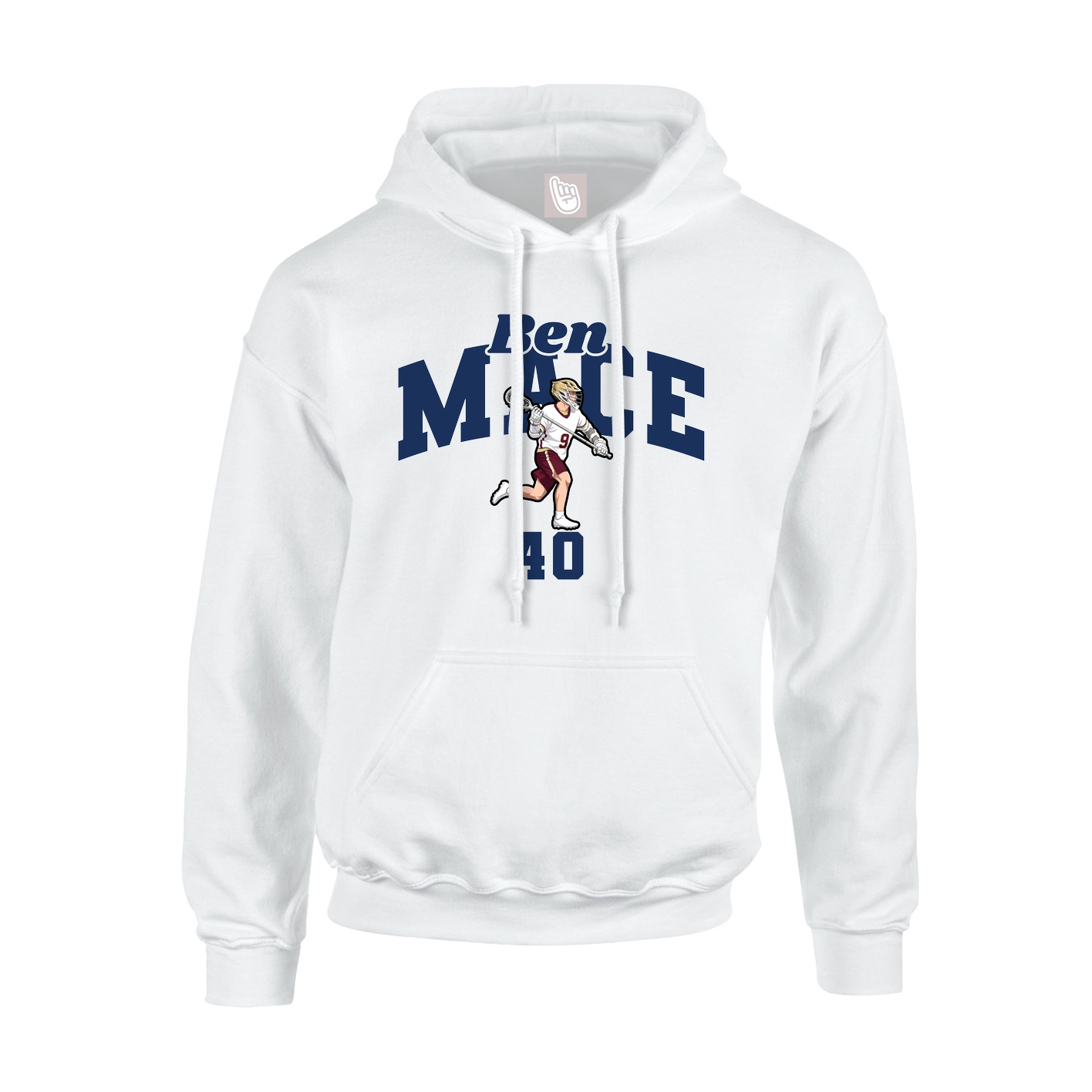 Youth Hoodie — Signature Arch in White