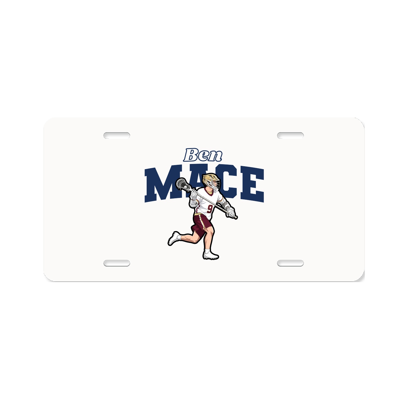 License Plate — Name Arch in Classic