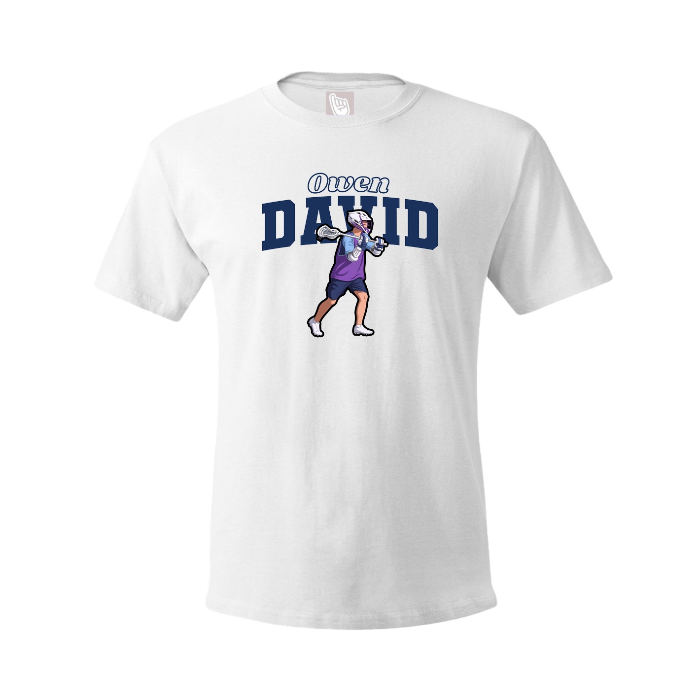 Youth Tee — Name Arch in White