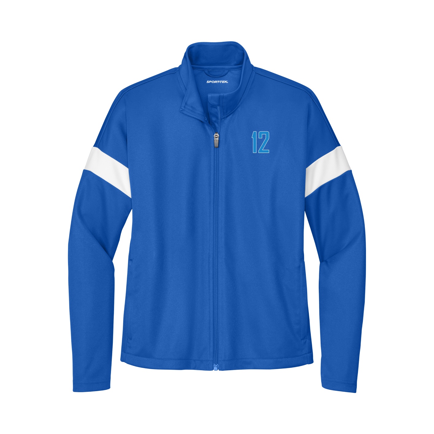 Womens Team Travel Full-Zip Jacket — Front Shirsy in Royal/White