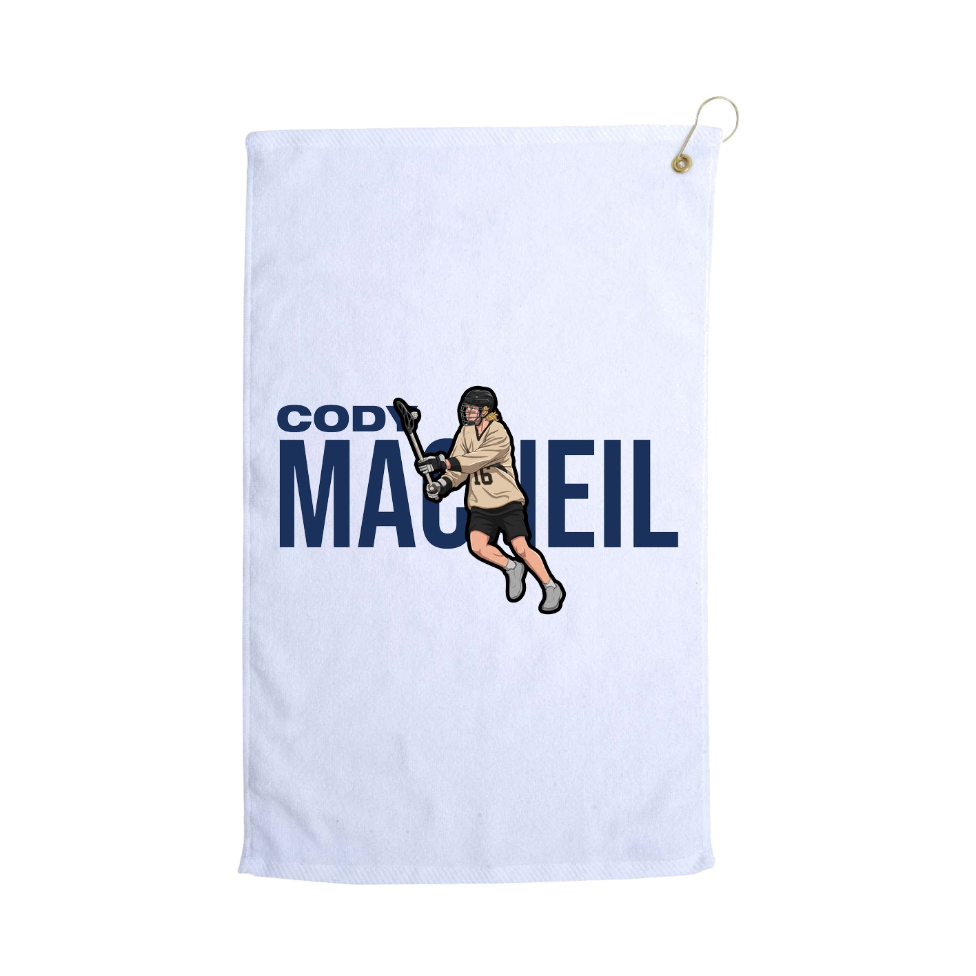 Golf Towel — Player Name in White