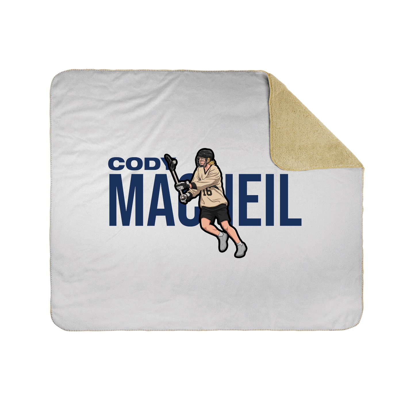 Throw Blanket — Player Name in White