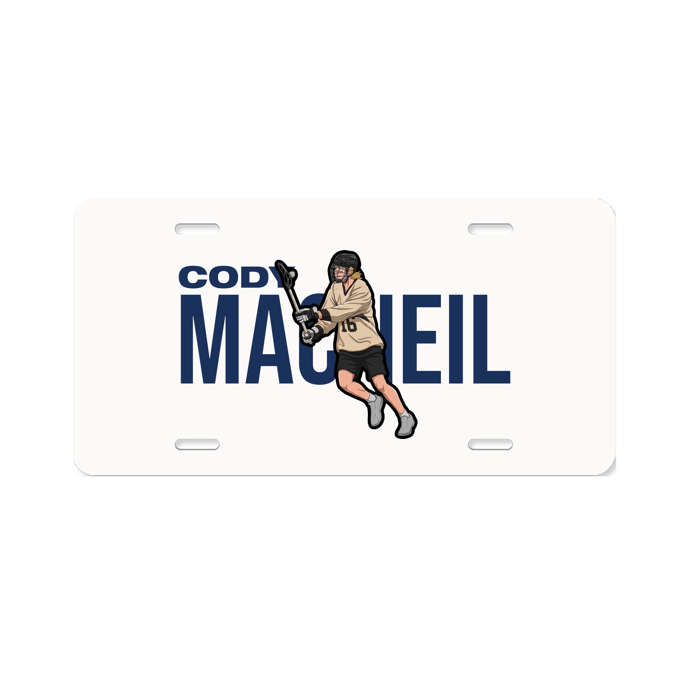 License Plate — Player Name in Classic