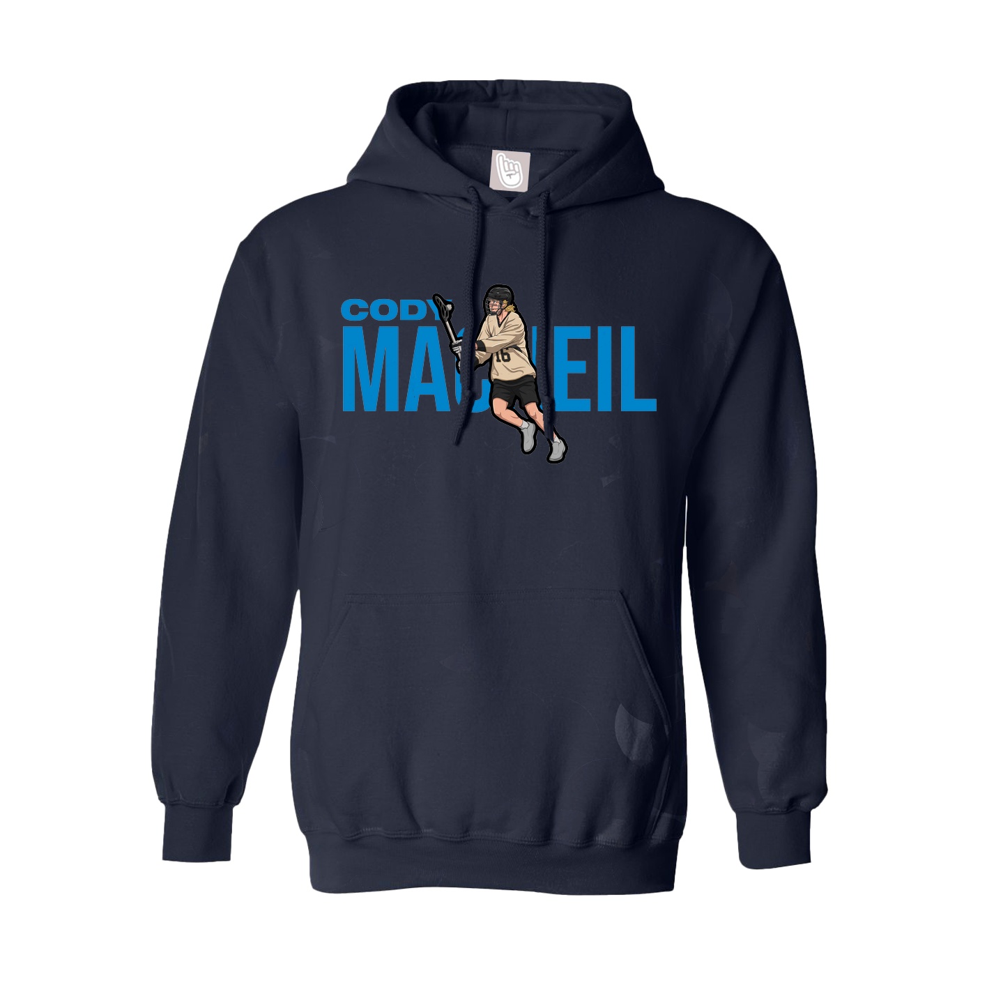 Hoodie — Player Name in Navy