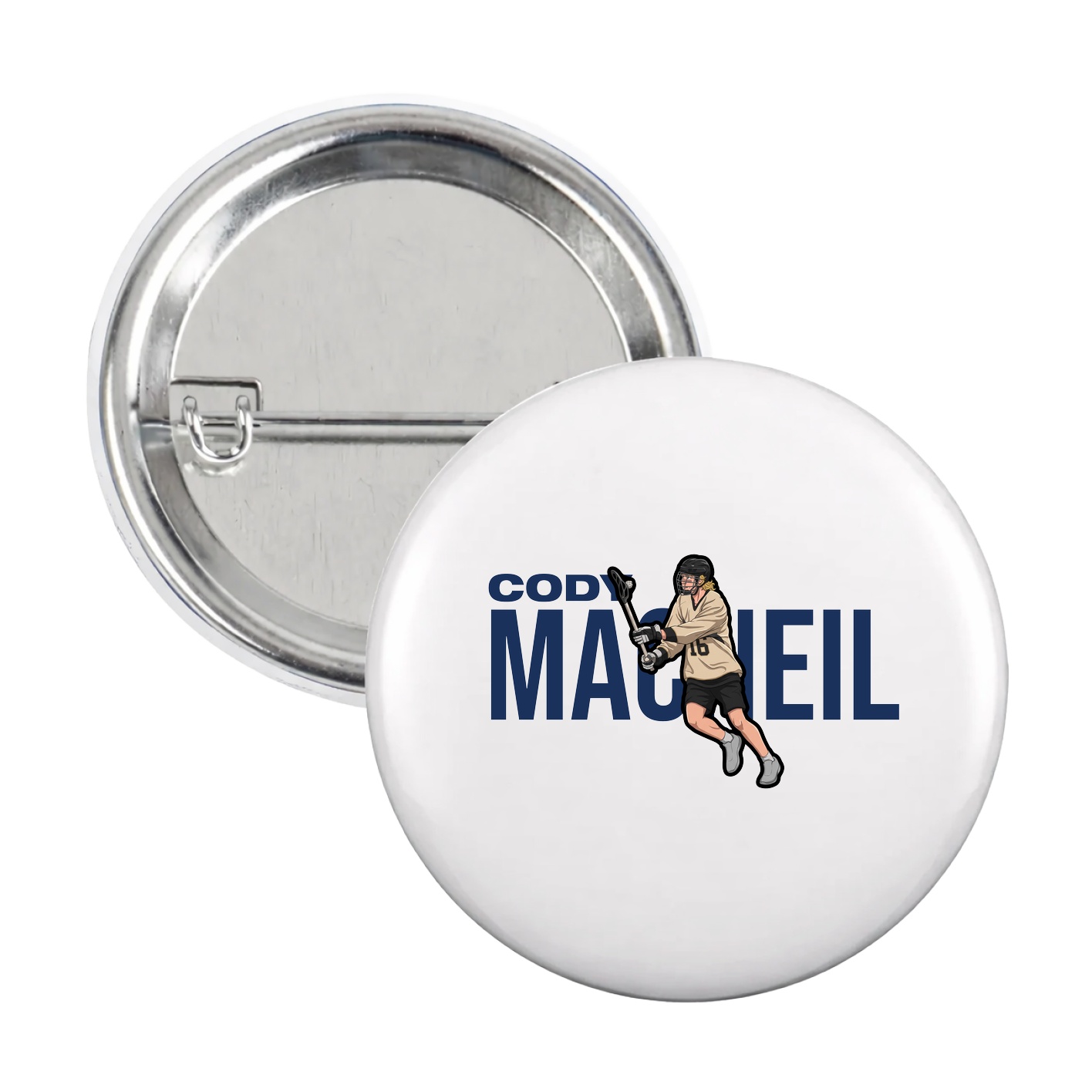 Game Day Button — Player Name in White