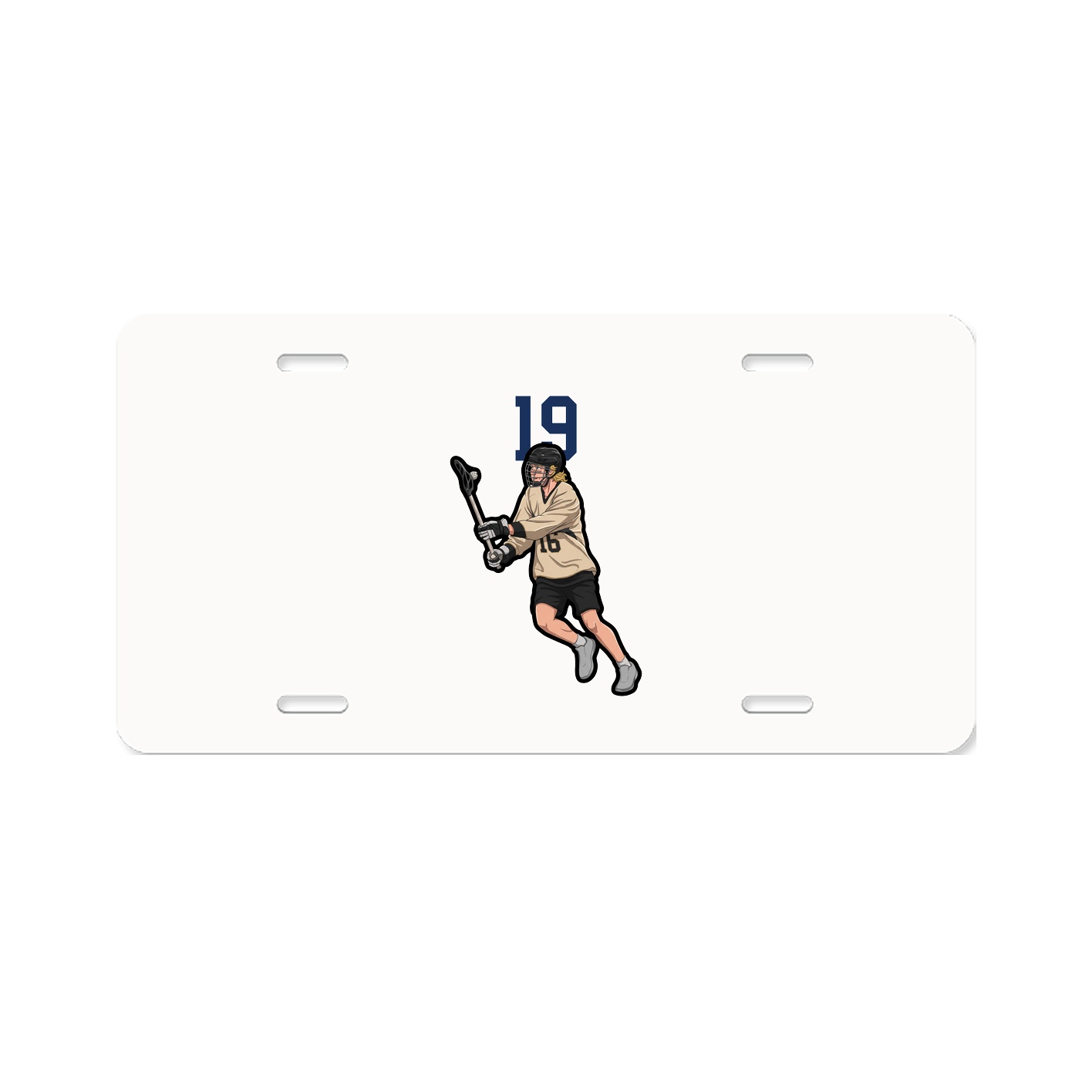 License Plate — Number Top in Classic