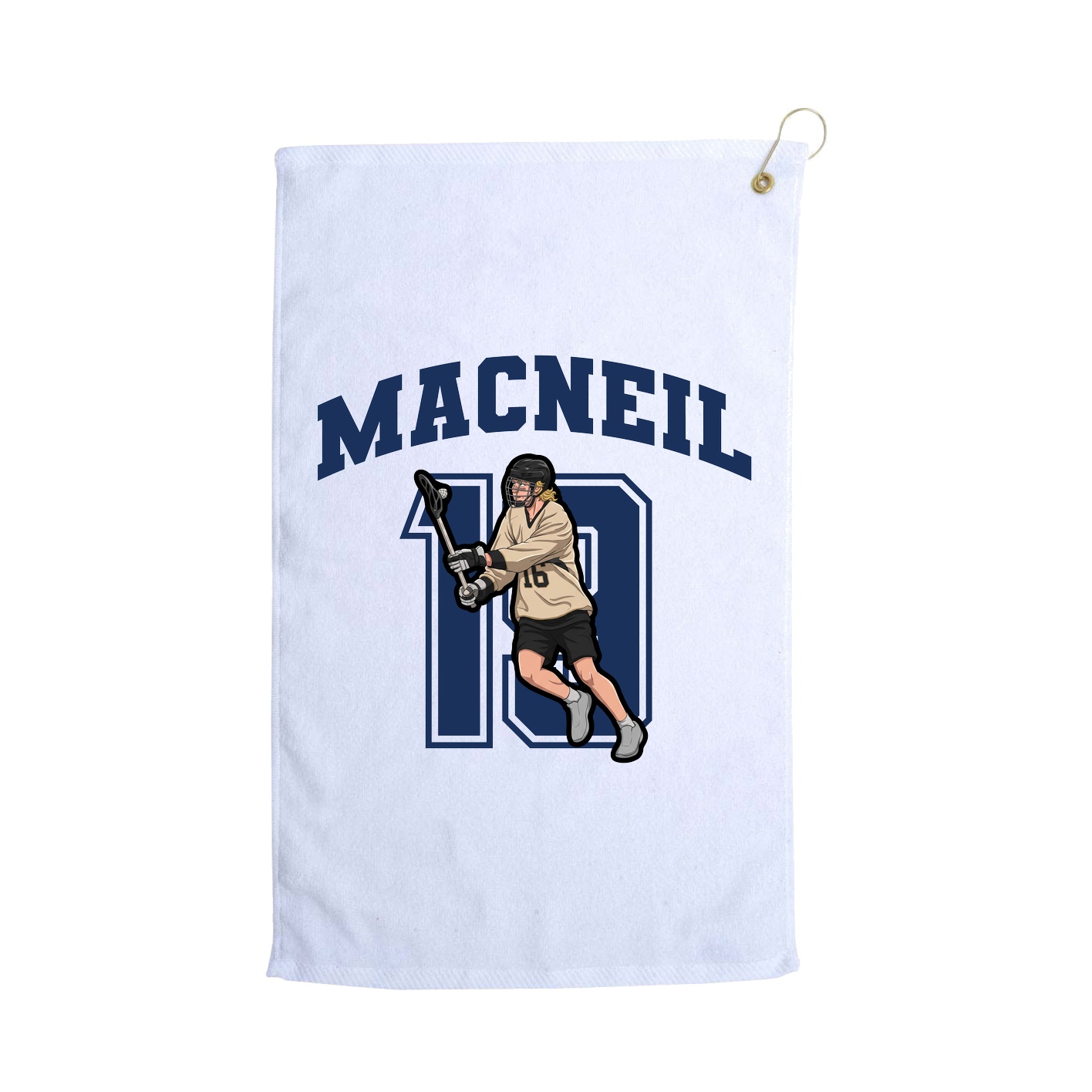 Golf Towel — Number in White