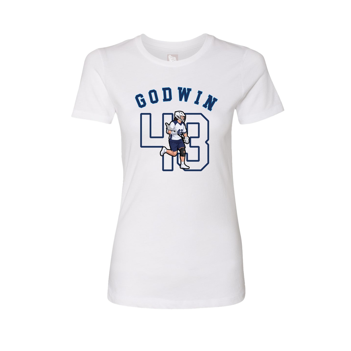 Fitted Women's Tee — Shirsey Arch in White