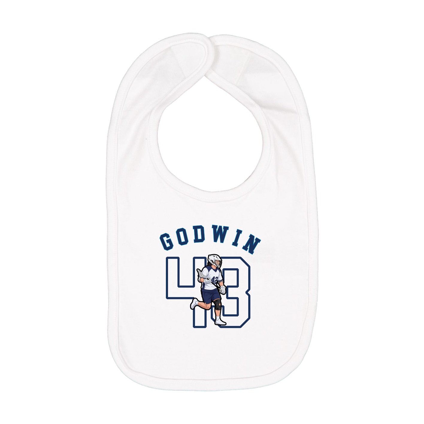 Infant Bib — Shirsey Arch in White