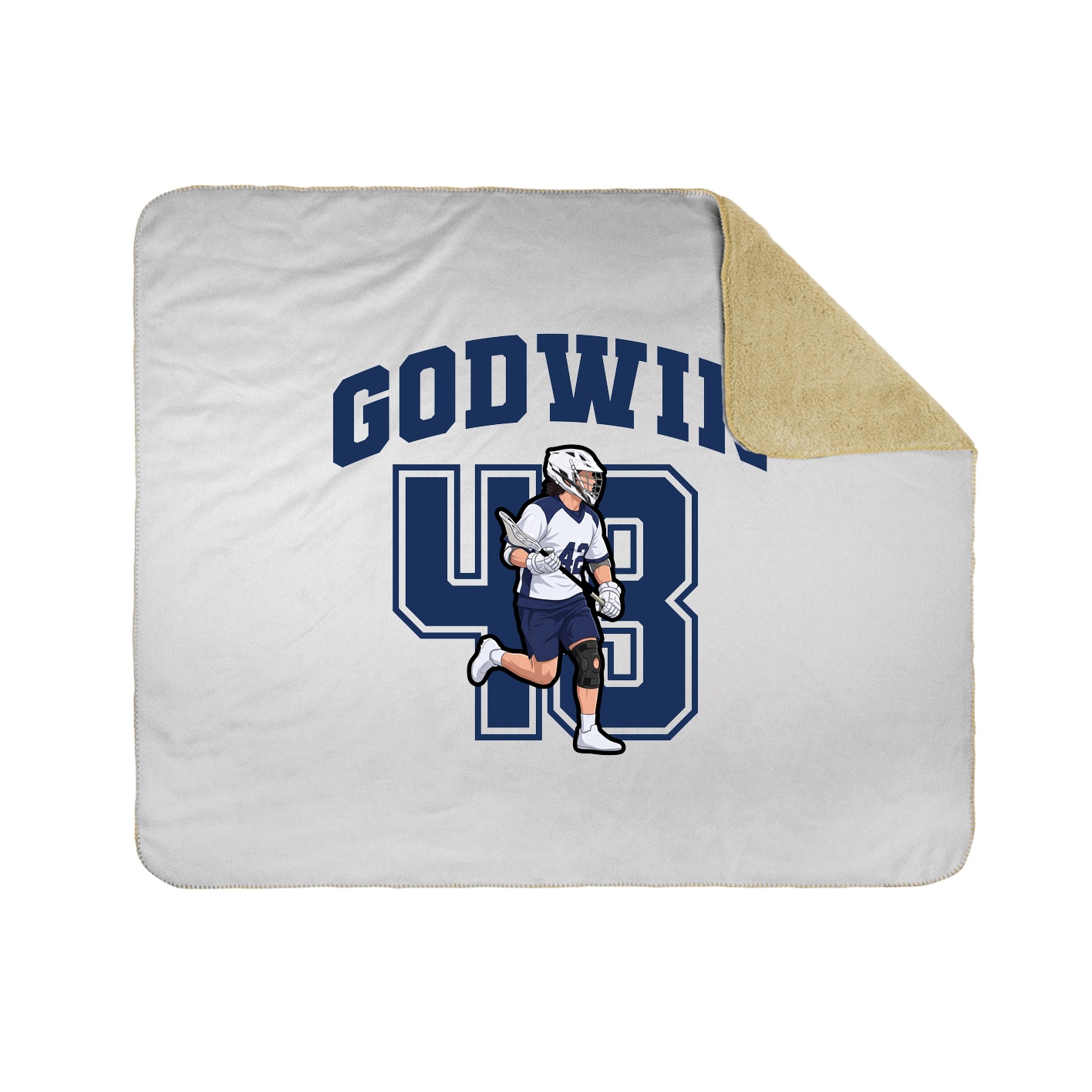 Throw Blanket — Number in White