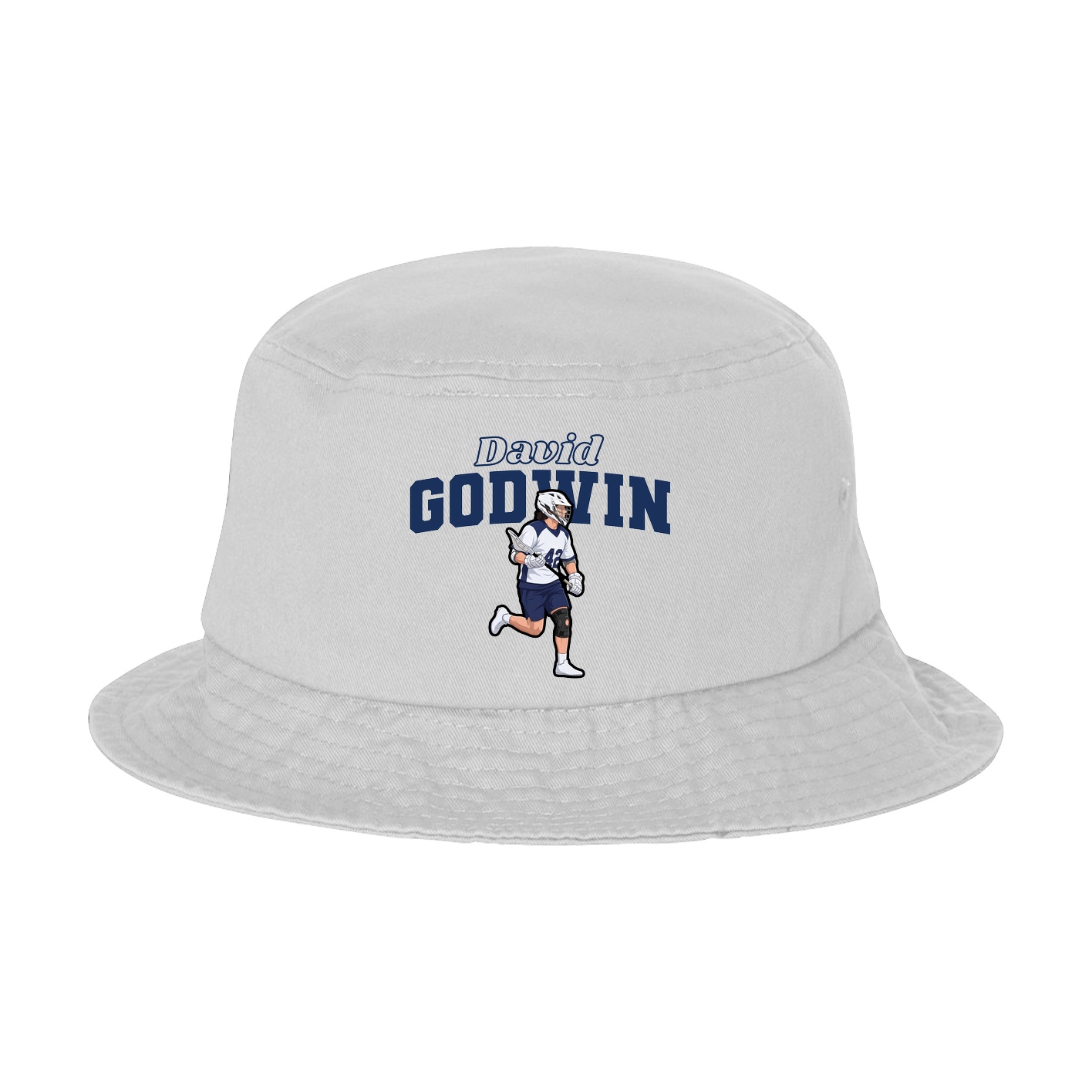 Bucket Cap — Name Arch in White