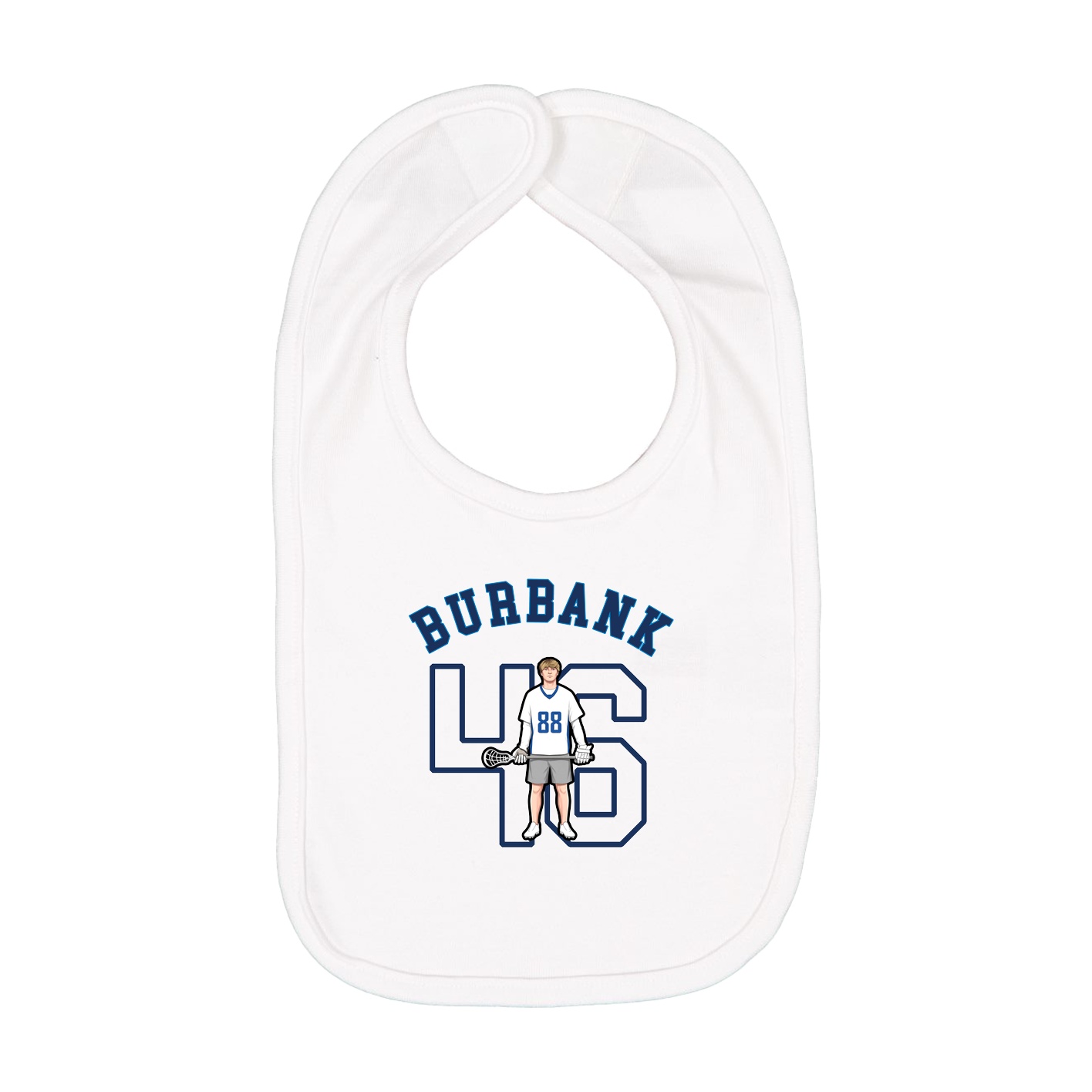 Infant Bib — Shirsey Arch in White