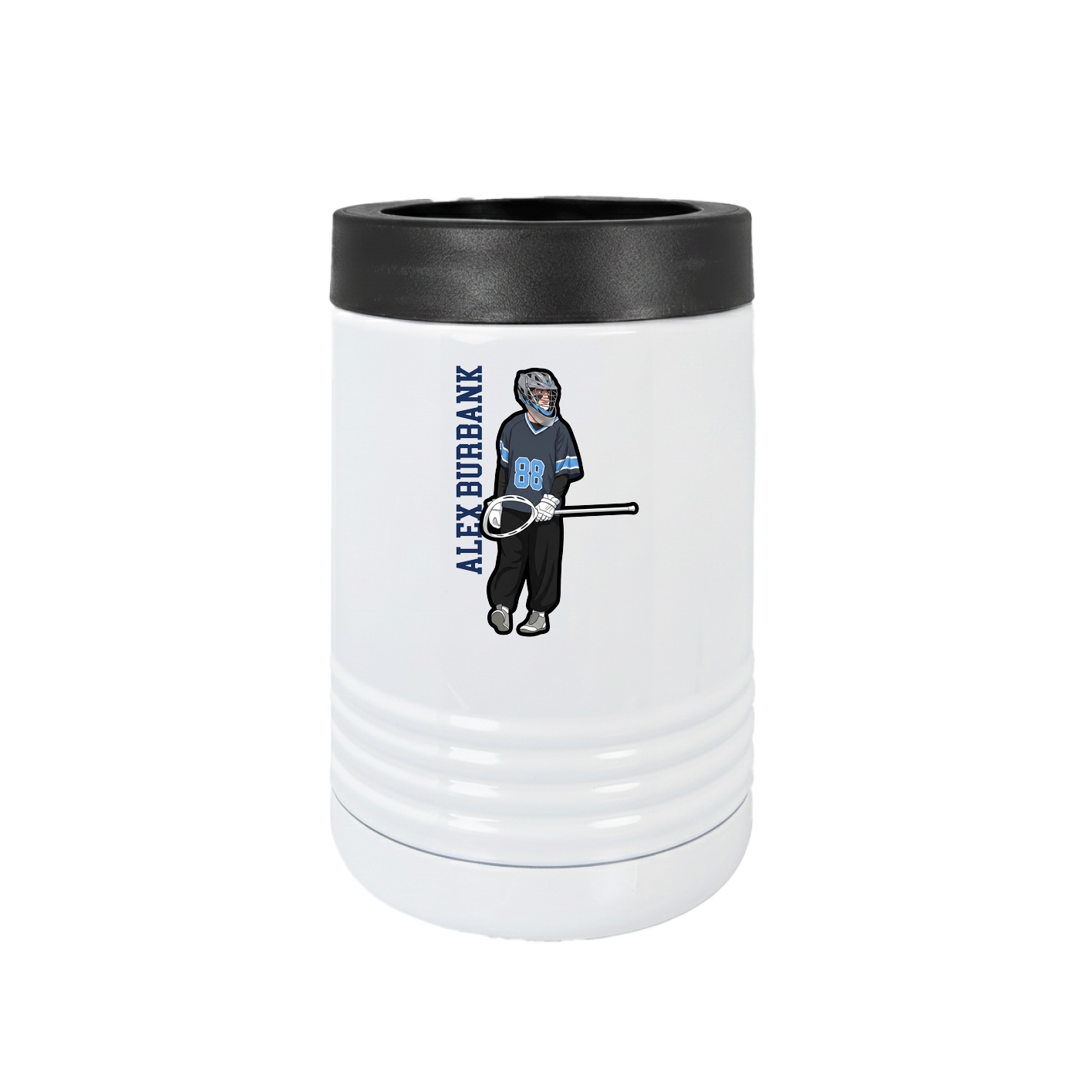 Beverage Holder — Name Vertical in White